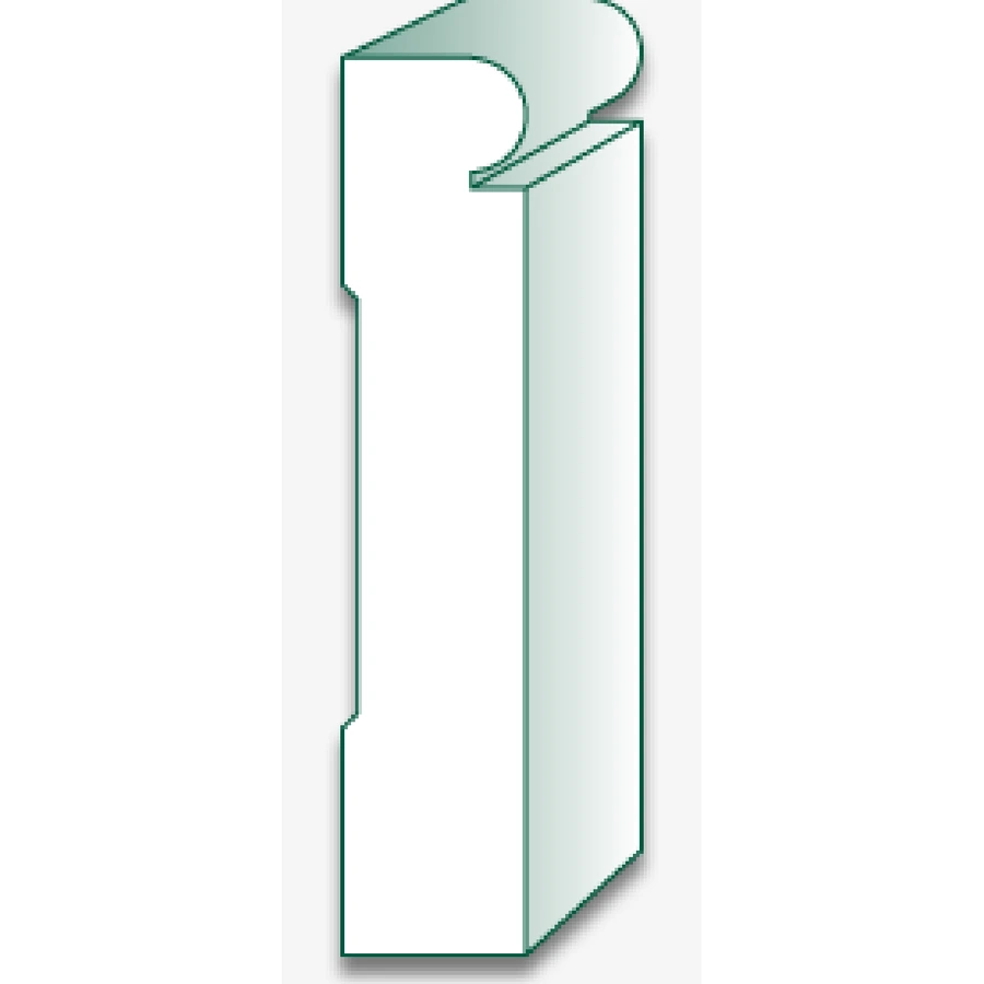 3-1/2" Baseboard profile, BDB35PVC