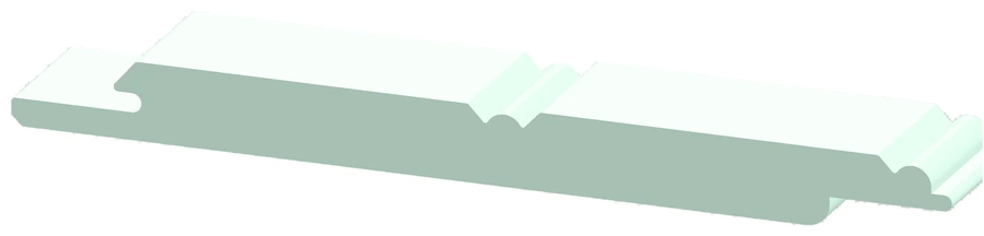 6" E&CB Beadboard profile, ECB6PVC