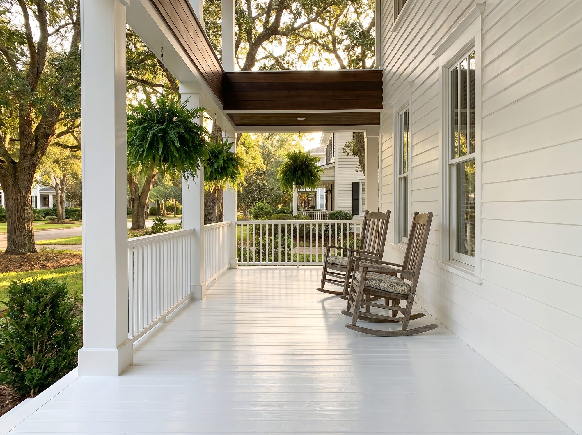 American Pro porch flooring on traditional home